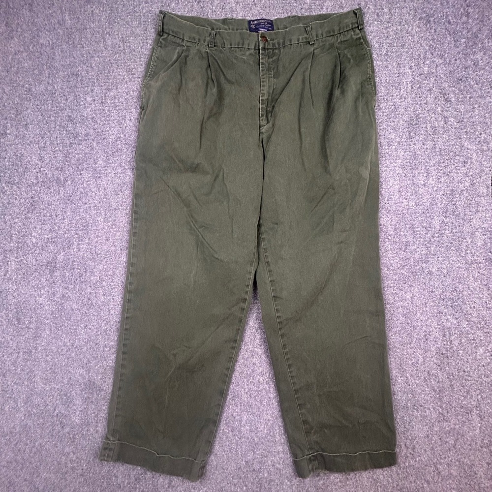 VTG Abercrombie & Fitch Country Clothes Pants Men 40x30 Olive Green Pants 80s